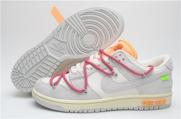 Men's Dunk Low x Off-White Red Shoes 020